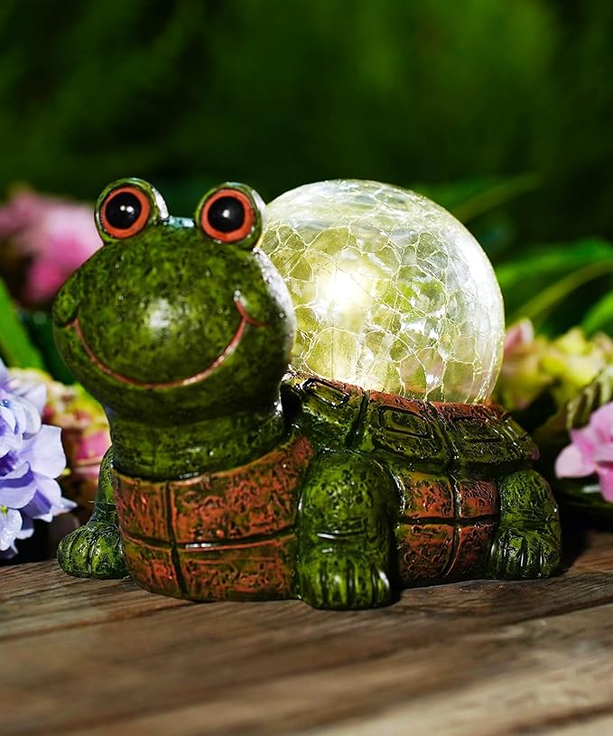 Qeeman Turtle Outdoor Garden Statues: Lawn Ornaments for Outside Yard Patio Balcony Landscaping Figurine Decor - Birthday Gifts for Mom Grandma Women Dad Lover Sister