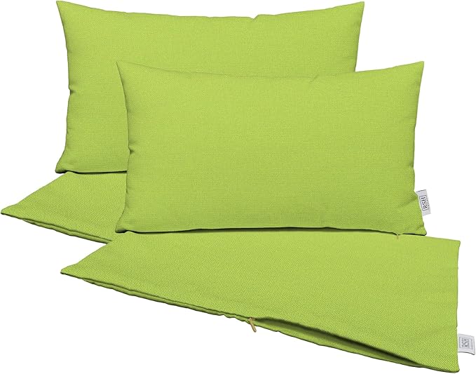 RSH DECOR: Sunbrella Pillow Covers Set of 4 | Covers Only - 20" x 12" | Outdoor Lumbar Pillow Covers Crafted with Sunbrella Performance Fabric | Canvas Macaw