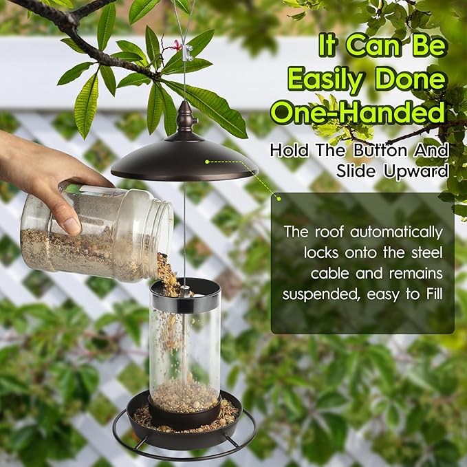 Pack of 2 Bird Feeder for Backyard Birds. Bronze