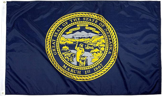 FlagSource Nebraska Nylon State Flag, Made in the USA, 3x5'
