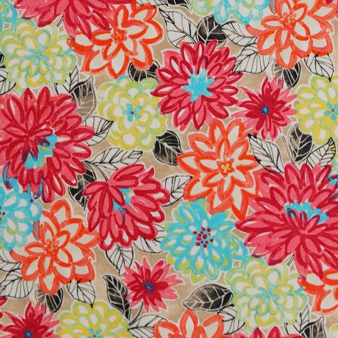 RSH DECOR Deep Seating Cushion with Pillow Back | 25” x 25.5” Seat | Water and Fade-Resistant Spun Fabric | Outdoor Chair Cushion Set for Patio Furniture | Artistic Floral