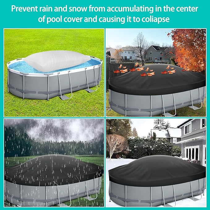 Adnee 4 x 8 Ft PP Weave Rectangular Pool Air Pillow-Inflatable Winterizing Closing Pillow for Above Ground Pools-Cold Resistant Pool Pillows for Closing Winter Support Pool Covers
