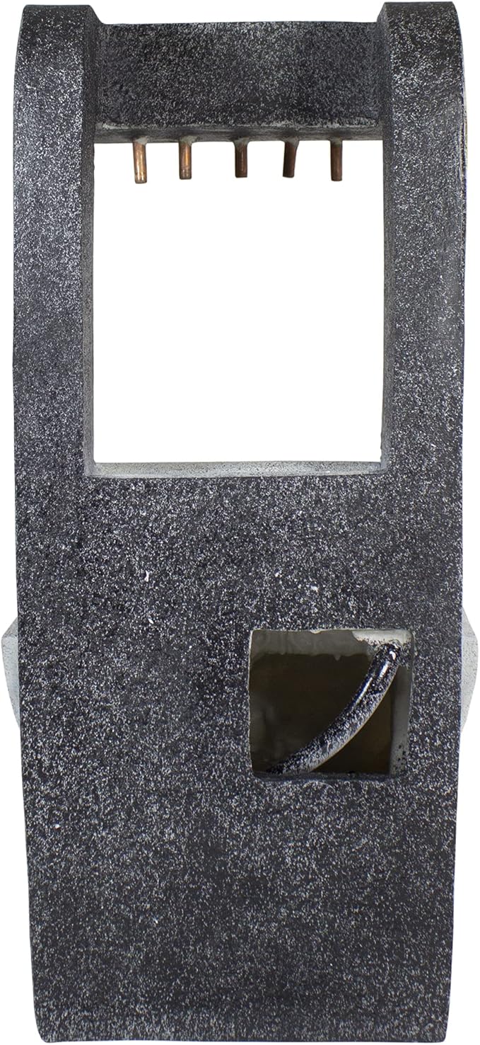 LED Lighted Rainfall Outdoor Water Fountain with Planter - 26"