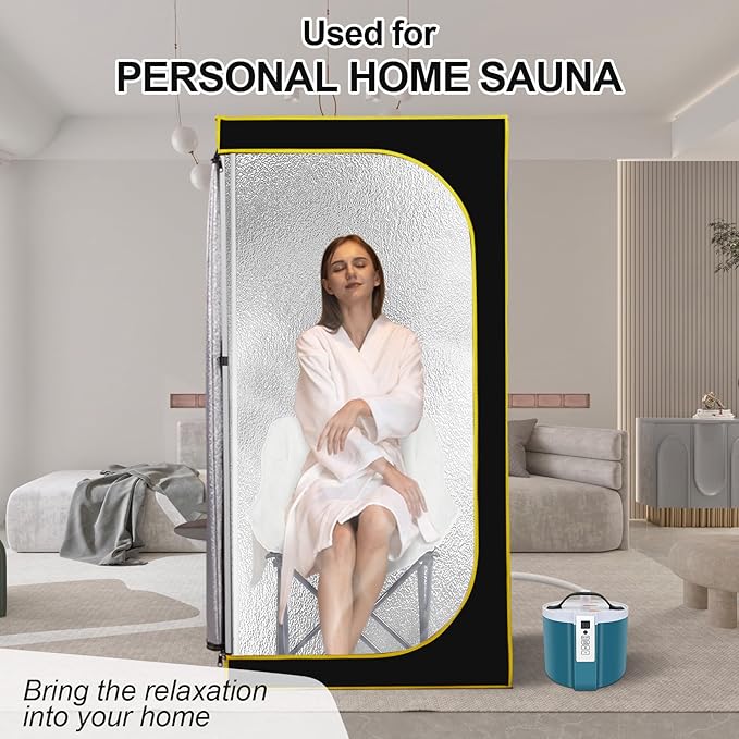 Oversized Portable Sauna Chair, Fast Folding Chair with Carrying Bag for Personal Home Sauna (White)