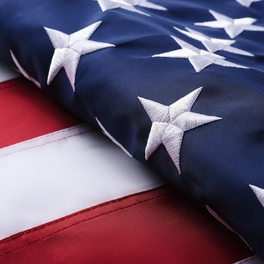 American Flags for Outside 4x6, USA US Flag Heavy Duty Outdoor, Made of 210D Oxford Fabric, Embroidered Stars, Brass Grommets
