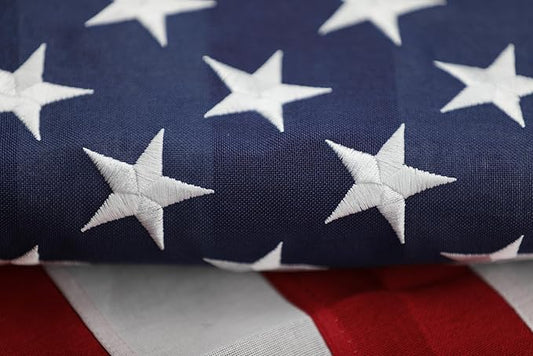 Spun Polyester American Flags for Outside 3x5 Ft; American Flags 3x5 Outdoor Heavy Duty. Durable US flags with Premium Embroidered Stars, Sewn Stripes, Brass Grommets, and Vibrant Colors.