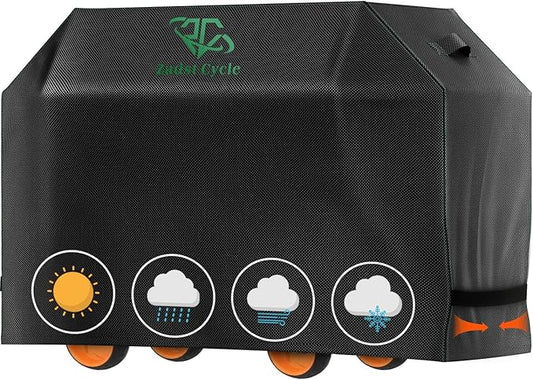 Grill Cover, 52 INCH BBQ Grill Cover for Outdoor Grill, Barbecue Accessories Gas Grill Cover Waterproof, Fade Resistant, UV Resistant, Black