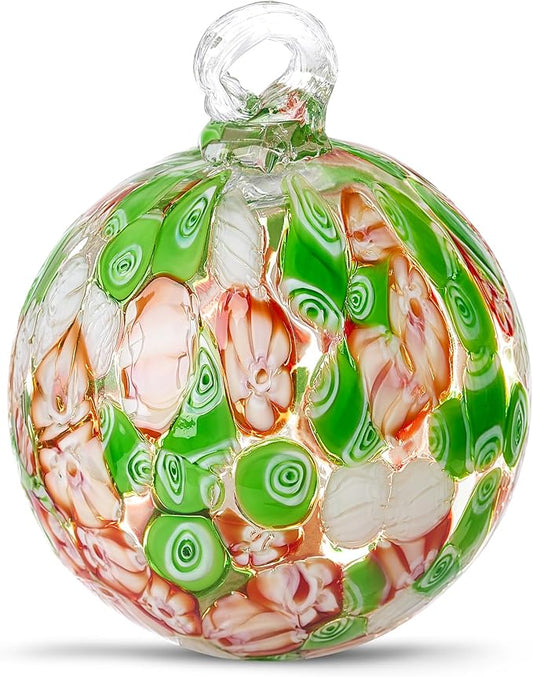 Hand Blown Glass Witch Ball,Glass Ornament Hanging Garden Gazing Ball Indoor Outdoor Home Décor. (3)