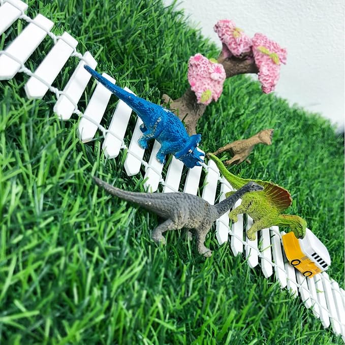 Miniature Fairy Garden Fence,Fairy Garden Accessories Outdoor Wood Picket Fence,10 PCS DIY Flowerpot Decoration, Miniature Garden Decoration