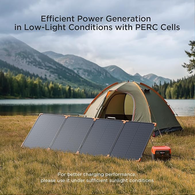 200 watt Portable Solar Panel with 20A PWM Controller,RV Essentials,19V Foldable Solar Charger for Power Station&12V Batteries,23.5% High Efficiency IP68 Waterproof 4 Kickstands for Camping RV Trip