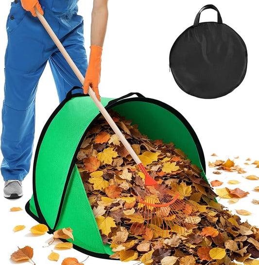 2025 New 60 Gallon Pop-Up Foldable Leaf Collector,Portable LeafBag,600D Oxford Cloth Leaves Pick Up Tool,Thicken Collapsible Leaves Picker Bag,Dustpan-Type Lawn Collector,Reusable Yard Garden Bag