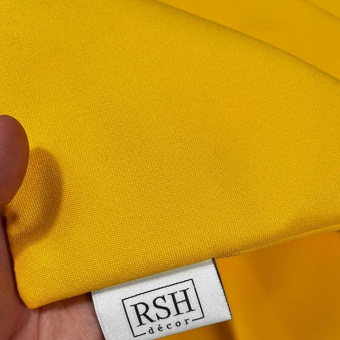 RSH DECOR: Sunbrella Pillow Covers Set of 4 | Covers Only - 20" x 12" | Outdoor Lumbar Pillow Covers Crafted with Sunbrella Performance Fabric | Canvas Sunflower Yellow