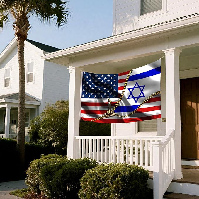 Vintage American America Usa Israel Israeli Flags For Outside Yard 3x5 Ft Double Sided Printed 100d Polyester Lightweight Garden Welcome Outdoor Banner Brass Grommets