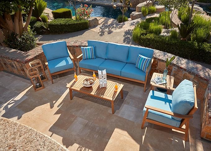 RSH DECOR: Sunbrella Pillow Covers Set of 2 | Covers Only - 26" x 16" | Outdoor Lumbar Pillow Covers Crafted with Sunbrella Performance Fabric | Dolce Oasis