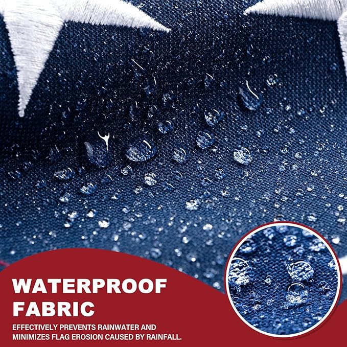 American Flag 5x8 ft for Outside, Tearproof Super Tough Series, Heavy Duty Spun Polyester, All Weather US Flag High Wind with Embroidered Stars, Brass Grommets, Ultra Durable USA Flags for Outdoor