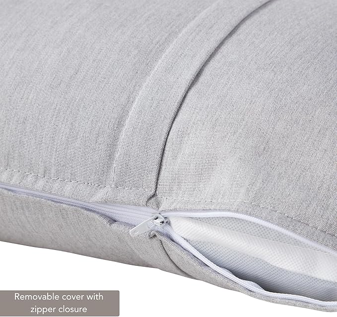 Greendale Home Fashions Sunbrella 21" x 14" Rectangle Outdoor Throw Pillow with Removable Cover (Set of 2), Canvas Granite 2 Count