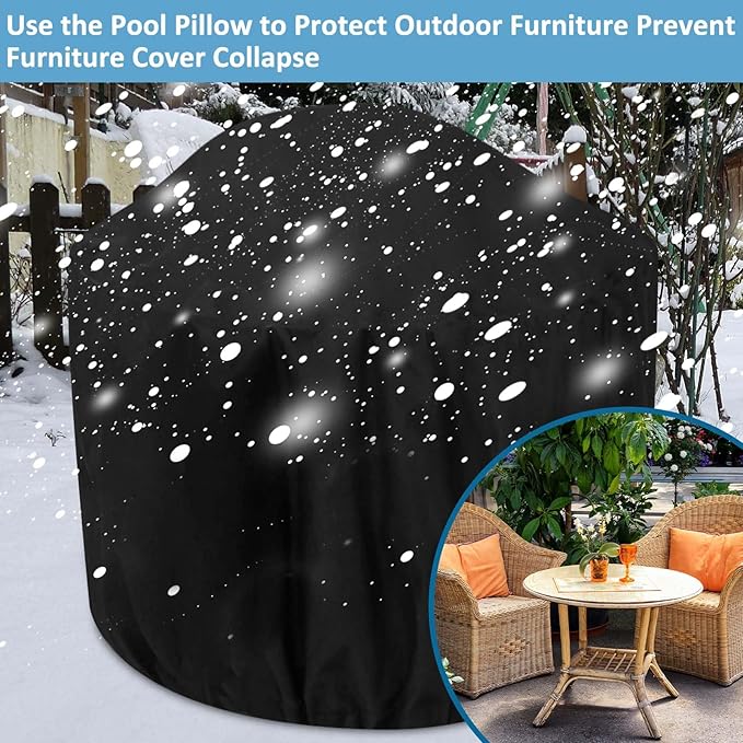 6ft Pool Pillows for Above Ground Pools, Heavy Duty Swimming Pool Air Pillow 0.3mm Thickened Pool Closing Winter Kit Pool Cover Float Balloon with String Repair Tape for Winterizing Ice Equalizer