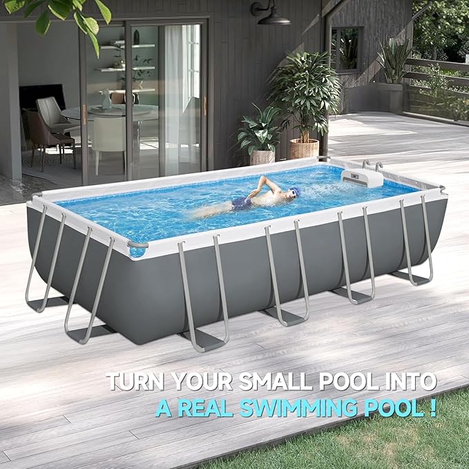 Swimming Pool Current Machine, 3500GPM Powerful Above Ground Pool Wave Maker for Exercise & Fun - 9-Speed Adjustable Swim Current Generator for Above Frame Pools, Pool Accessories
