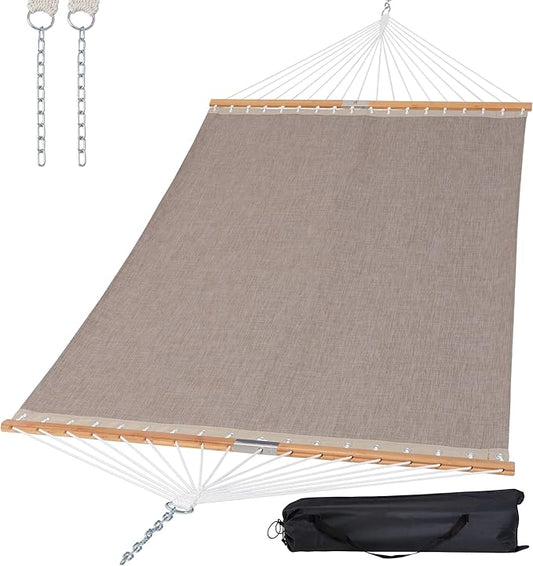 SUNCREAT Hammocks Outdoor Hammock with Spreader Bar, Poolside Portable Hammock for Outside, Coffee