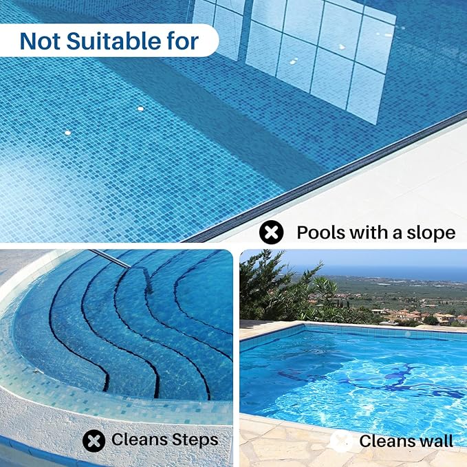 POOLPURE AquaGuard SE II Cordless Robotic Pool Cleaner - 120Min Runtime with 5000mAh Battery, Dual 30W Motor Power for Above Ground & Inground Pools, Auto Cleaning with Self-Parking