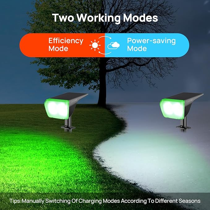 Consciot Solar Spot Lights Outdoor, Halloween Color Changing Lights Waterproof, 10 Colors Dusk-to-Dawn Landscape Spotlights, Outdoor Halloween Decorations for Garden Yard, 6 Pack