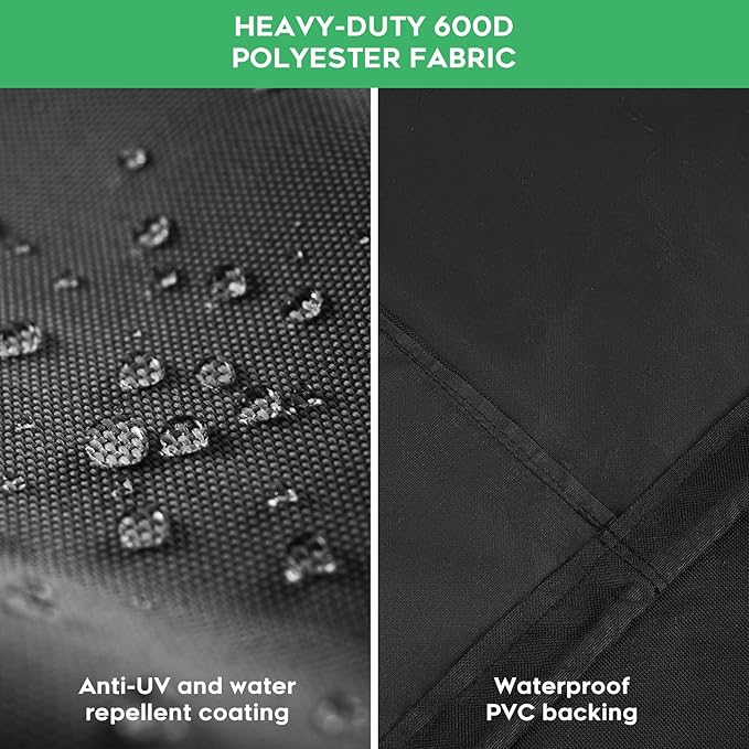 Heavy-Duty 600D Grill Cover fit for Kamado Joe 24-inch Big Joe Series I II III and Other Round 24-inch Charcoal Grill with Similar Sizes, 38" Dia x 55" H