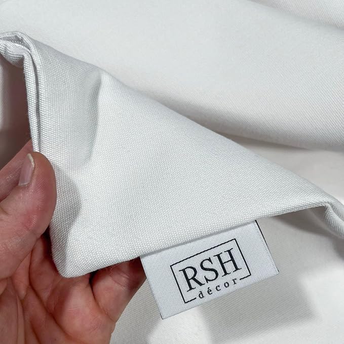 RSH DECOR: Sunbrella Pillow Covers Set of 2 | Covers Only - 20" x 12" | Outdoor Lumbar Pillow Covers Crafted with Sunbrella Performance Fabric | Canvas White