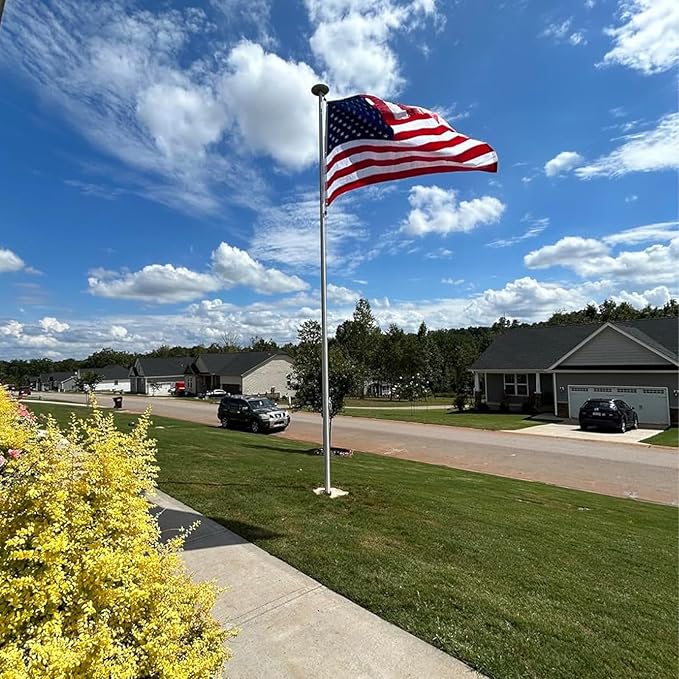 Homissor American Flag 5x8 Heavy Duty Outdoor Embroidered Stars Large USA US Flags Longest Lasting for Outside Sewn Stripes Indoor With Brass Grommets