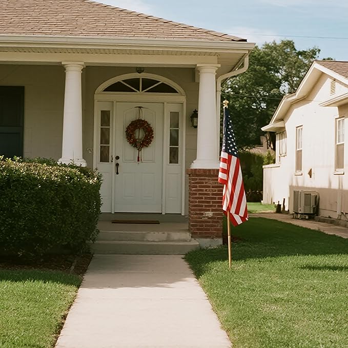 american flag 1x1.5ft, Heavy Duty Polyester USA Flag Outdoor with Embroidered Stars, Sewn Stripes,Brass Grommets for Indoor, Outdoor, All Weather