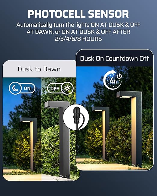 DEWENWILS 300W Low Voltage Landscape Transformer, 120V AC to 12V DC, Outdoor Landscape Lighting Transformer with Remote, Photocell Sensor & Timer, Weatherproof for Garden Spotlights Pathway Lights