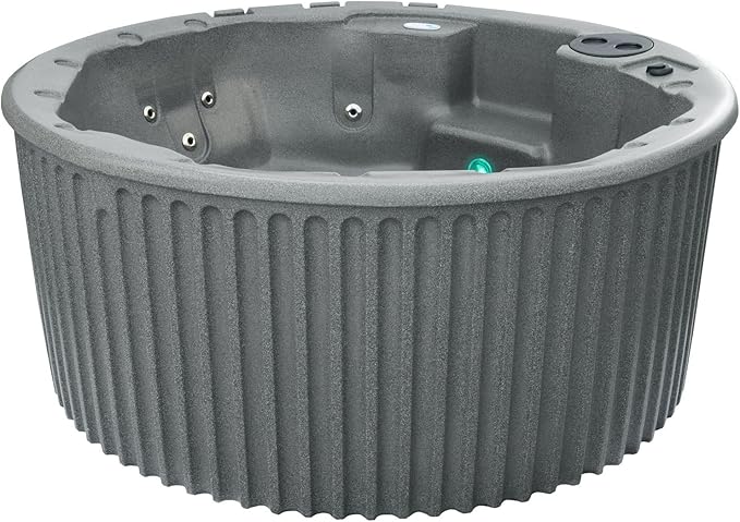 Essential Hot Tubs, Arbor Hot Tub, Arrives with Free Insulated Cover, Gray Granite, Seats 6, Plug into Standard Outlet (120 Volts), Hydrotheraphy 2025, Made in USA