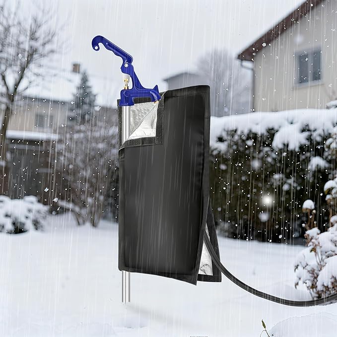 Outdoor Faucet Covers for Winter, 35.4"H×13.4"W - Waterproof Oxford Fabric Water Faucet Cover, Freeze Protection Outdoor Faucets Hose Bibs for Wall Taps Garden, Lawn, and Sprinkler Systems