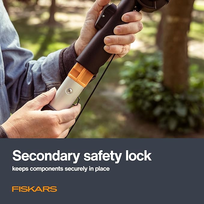Fiskars XtendControl Extendable Tree Pruner (6 ft), Adjustable Branch Trimmer with 15" X1 Saw with Hand Saw Option, 3-6 ft Extension Pole, and Secure Locking System for Precision Cutting