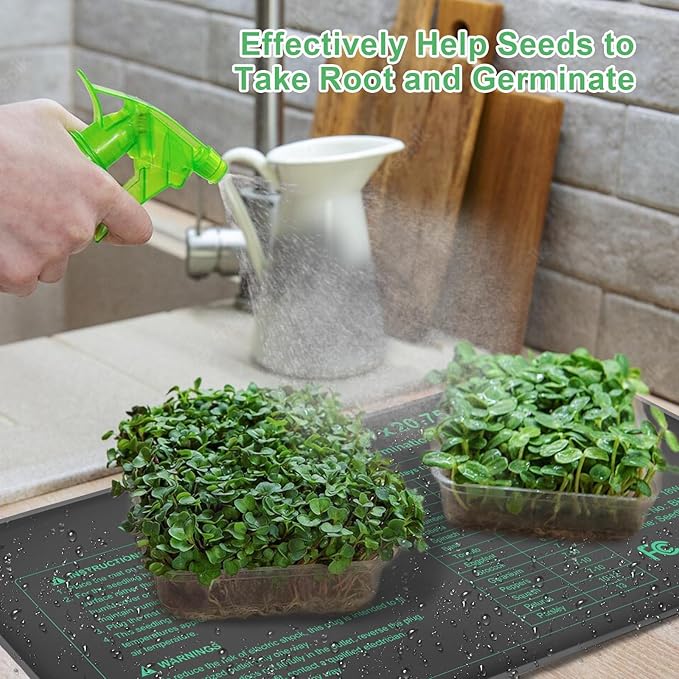 Besitio Seedling Heat Mat 6 Pack,10" x 20.75" Greenhouse Heater, MET Certified Germination Heat Mat, for Greenhouse Seedling, Seeding, Home Gardening Seeding Starter