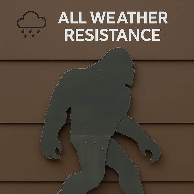 Giant 7 Foot Bigfoot Yard Decoration – All-Weather Durable PVC Sasquatch Silhouette | Outdoor Lawn & Garden Sculpture, Rustic Patio & Cabin Decor