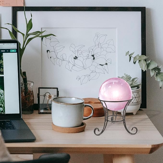 Yardwe Iron Ball Stand Gazing Globe Stand Sphere Holder Metal Crystal Ball Display Stand Glass Bowl Ring Metal Egg Stand for Crystal Ball Globe