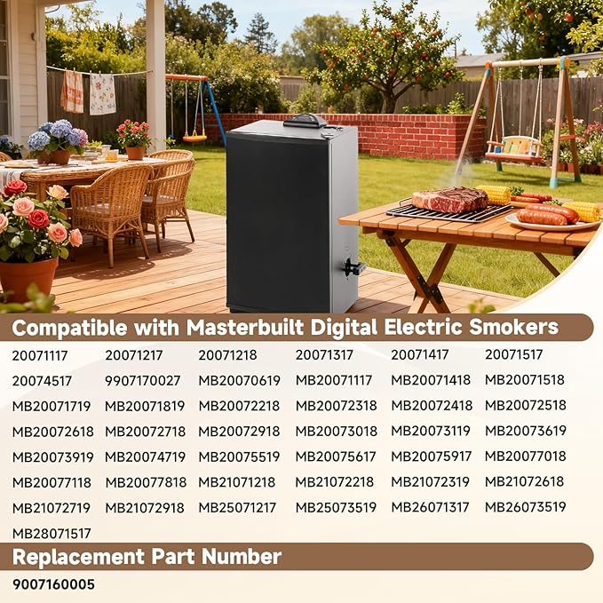 Wood Chip Loader 2" Diameter Version Compatible With Masterbuilt Digital Electric Smokers 20071117 20071217 20071218 20071317 20071417 20071517 20071819 Replace#: 9007160005
