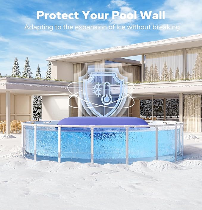 Pool Pillows for Above Ground Pools, Winterizing Ice Equalizer 0.5mm Ultra Thick Pool Cover Air Pillow for Winter, Pool Closing Kit for Above-Ground Swimming Pool， 4x15ft