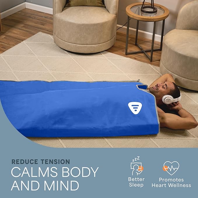 LifePro RejuvaWrap Far Infrared Sauna Blanket for Detox & Relaxation – Available in 5 Colors & 3 Models – Portable Sauna Blanket Infrared for Muscle Relief, Circulation & Recovery – 9 Heat Levels