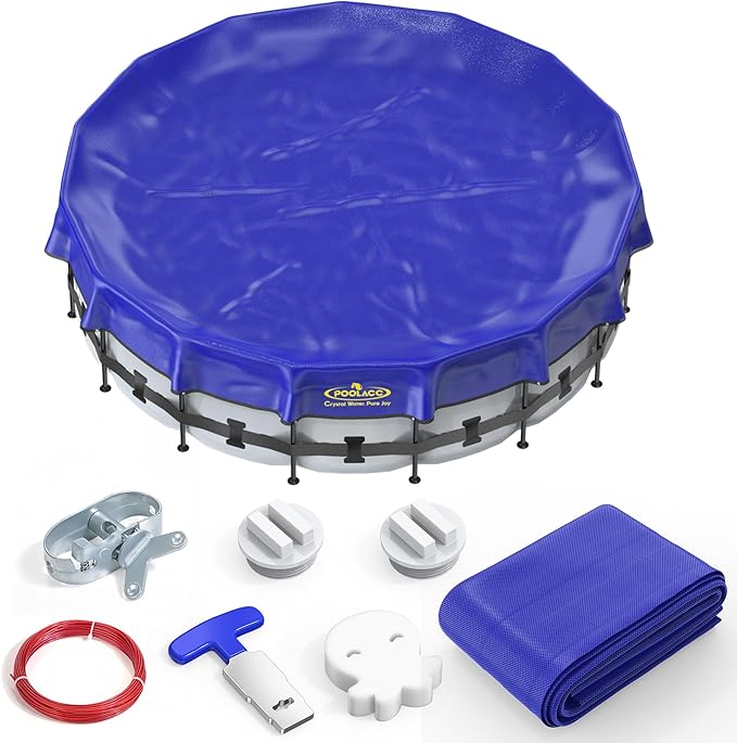 Pool Covers for Above Ground Pools - 30 ft Round Winter Pool Cover, Extra Durable Cold- and UV-Resistant Heavy-Duty Swimming Pool Cover for Winterizing