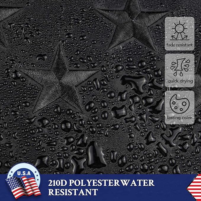 All Black American Flag 4x6 Outdoor Heavy Duty Nylon Flags with Embroidered Stars/Sewn Stripes/Strong Brass Grommets