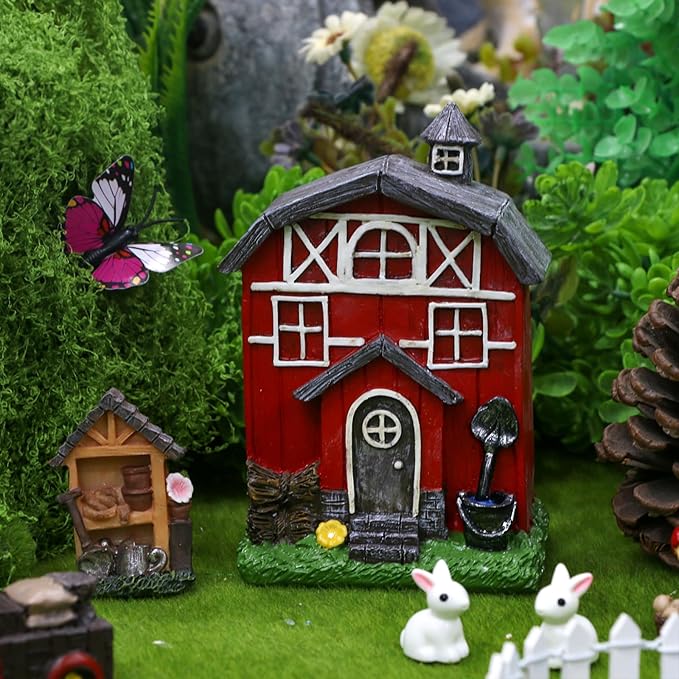 BangBangDa Miniature Fairy Garden Accessories - Garden Gnome Figurines House Set of 22PCS - Outdoor Resin Mini Gnomes Statue for Plant Pots Decor, Women Gardening Lover Birthday Gift