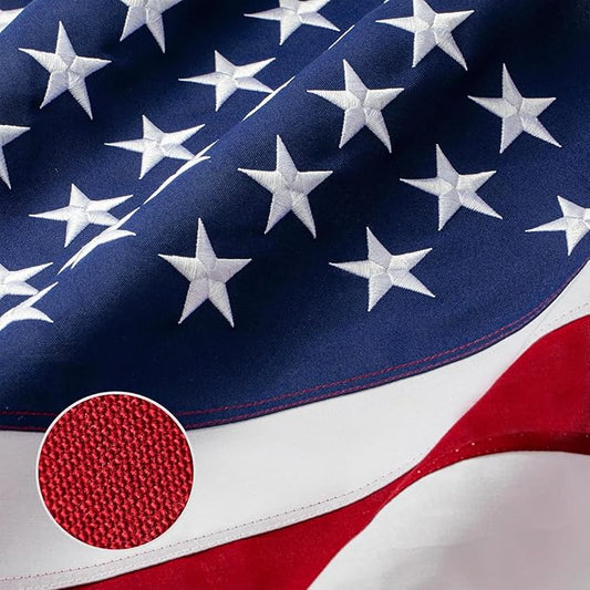American Flag 5x8ft Ultra Durable for Outside, TearProof Spun Polyester, Embroidered Stars, Brass Grommets, Perfect for Outdoor US Flag, Show Your Patriotism with Long-Lasting Quality
