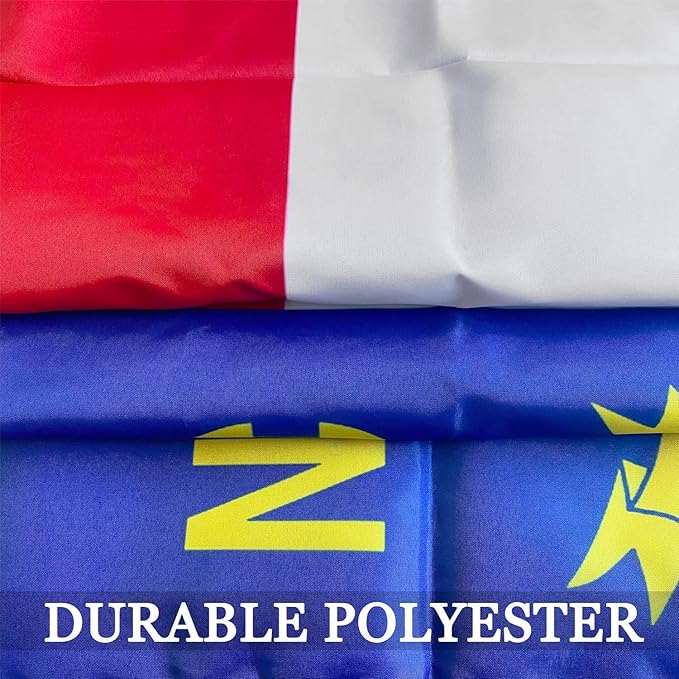 North Carolina State Flag 3x5 Double Sided- 3Ply 240D 4 Rows Stitched- North Carolina Republic Flag- UV Fade Resistant With Canvas Header & 2 Brass Grommets- Double Sided North Canrolina Sates Flags