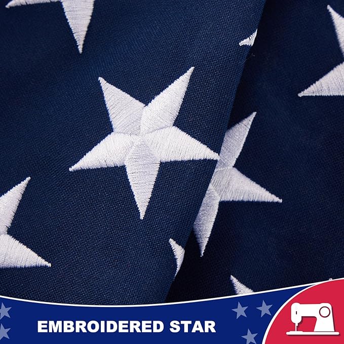 American Flag 3x5 ft Ultra Durable Series, Heavy Duty Spun Polyester, High Wind Fade Resistant US/USA Flags with Embroidered Stars & Sewn Stripes, Perfect for Outdoor Display