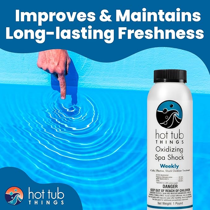 Oxidizing Spa Shock, Clears Cloudy Water, Eliminates Odors, Improves Freshness, Prevents Organic Residue Buildup, Water Treatment for Swimming Pools, Home Spas, & Hot Tubs, 1 lb