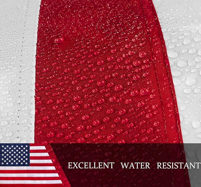 American Flag 10x15ft Long Lasting for Outside, Heavy Duty Nylon, Embroidered Stars, Brass Grommets, Perfect for Outdoor US Flags Show Your Patriotism