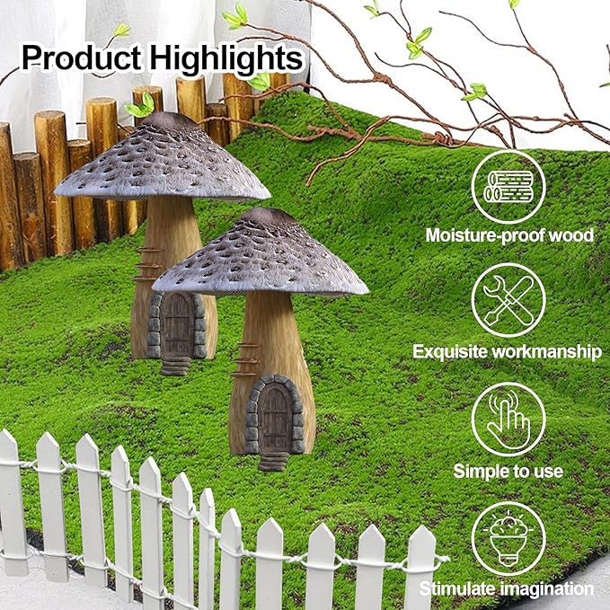 2Pcs Miniature Fairy Garden Fence,DIY Wood Picket Fence Mini Ornament,Home Garden Plant Pot DIY Diorama Project (White,1.96"x 35.4")