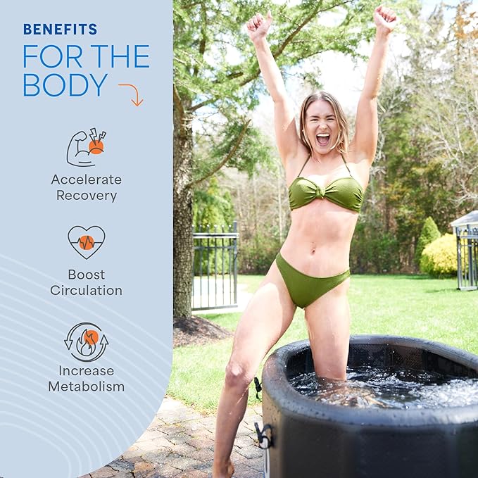 Lifepro NordPod Elite Cold Plunge Tub – Portable Ice Bath for Recovery & Therapy – Outdoor/Indoor XL Plunge Tub with Lid & Air Pump – 57 Gallon Capacity