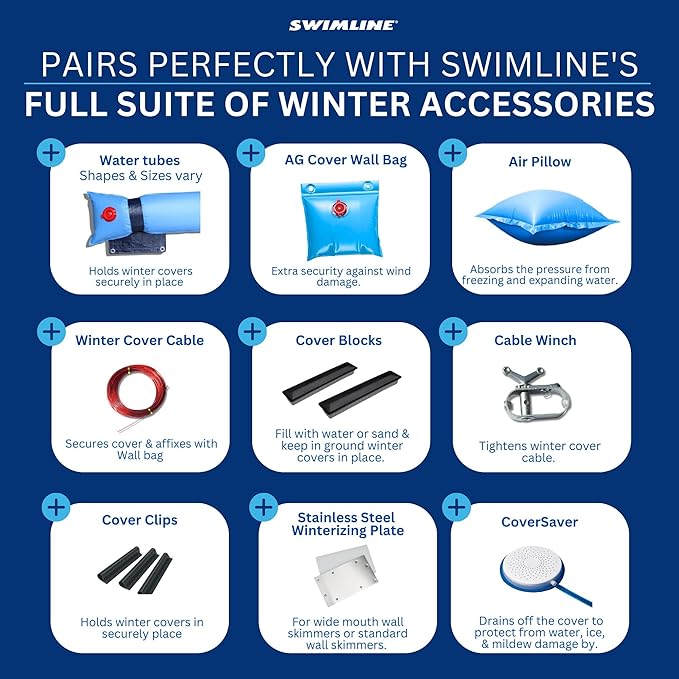 SWIMLINE HYDROTOOLS Air Pillow For Above Ground Pools Cover Winterizing | 4 x 5 ft Cushion Swimming Pool Closing Winter Kit | Cold Resistant Ice Equalizer Thick Pool Pillows Accessories | 1144 ACC44